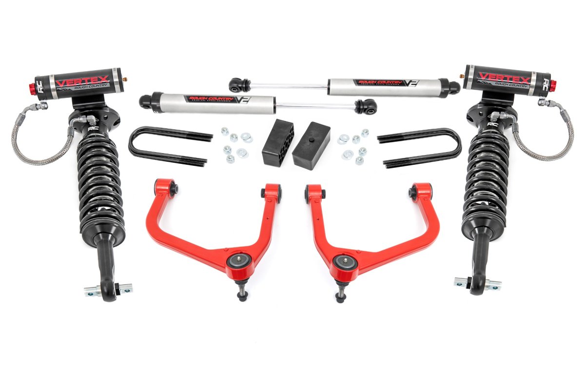 GMC Sierra 1500 Suspension Lift Kit - Front + Rear - Rough Country - 3.5 Inch Lift Kit | Mono Leaf Rear | Vertex/V2 - '19-'25